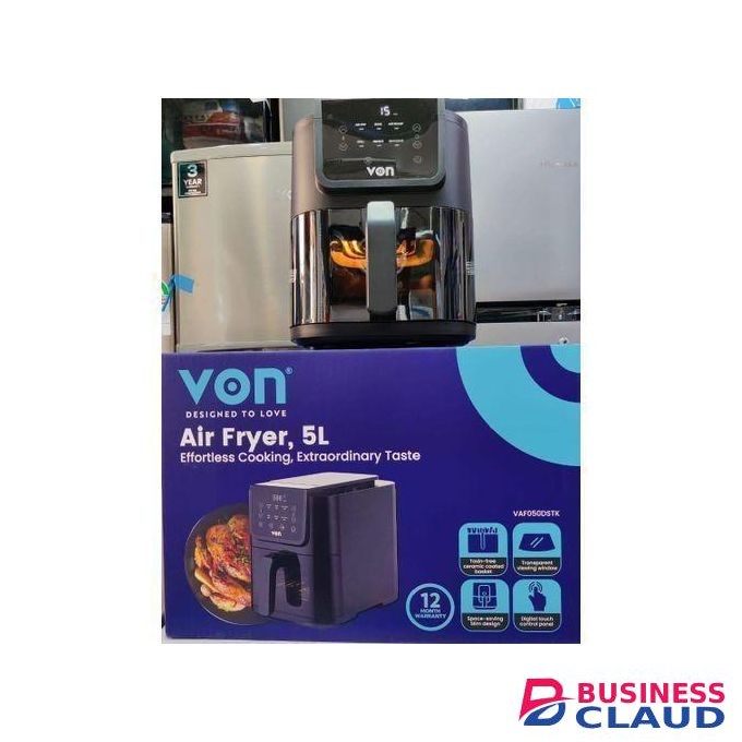 VON 5L Digital Slim Design Air Fryer – Healthy Oil-Free Cooking