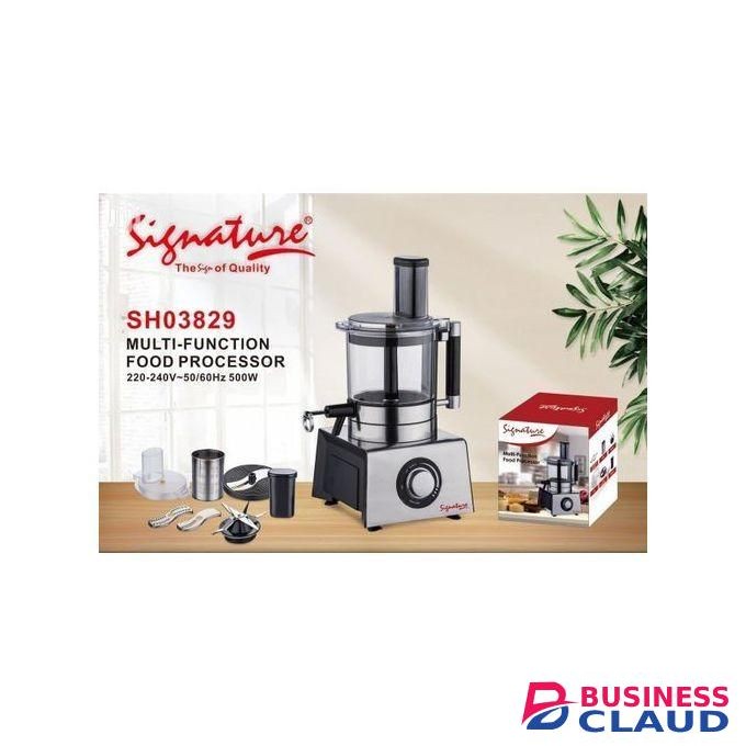 Signature Food Processor and Vegetable Chopper, Stainless Steel Blade Blenders For Kitchen and Personal Size, Smoothie Maker, Spreads, Shakes