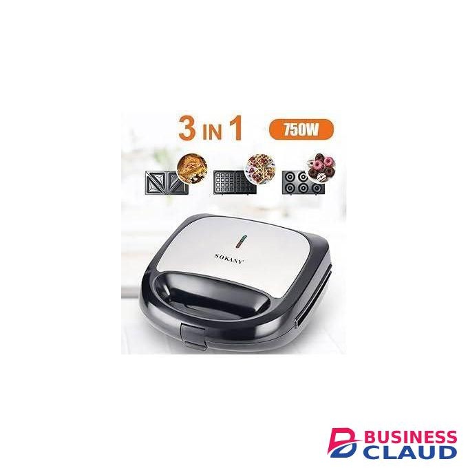 Sokany 3 In 1 Sandwich bread toaster, Waffle Maker, Doughnuts- DIY Snack Makers