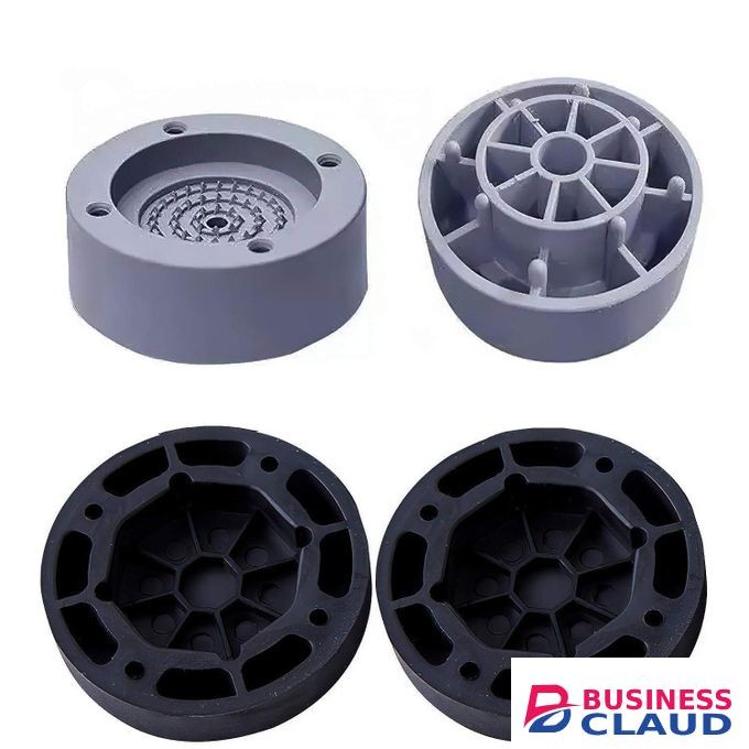 Universal Washing Machine Anti-Vibration Pads – Shock & Noise Cancelling Rubber Feet Stand (Set of 4)