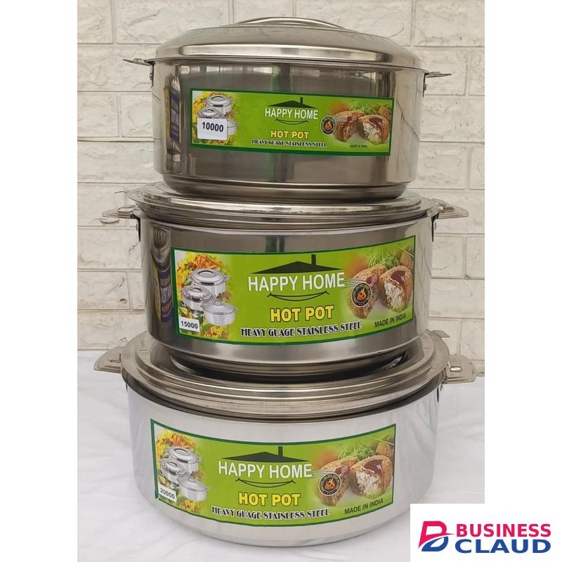 Happy Home 3-Piece Hotpot Set – 10L, 15L, 20L