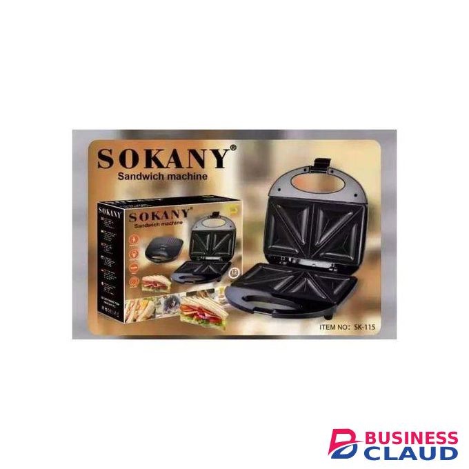 Sokany 2 Slice Electric Sandwich Maker With Non-Stick Plates