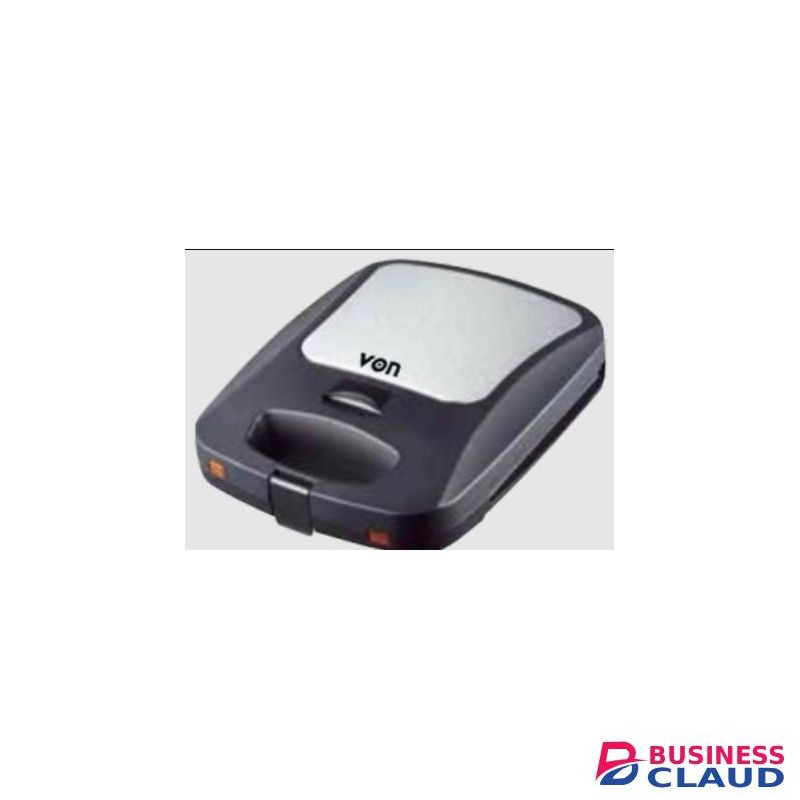 VON VSM421AK Sandwich Maker 4 Slice, 1200W - Black (1YR WRTY)