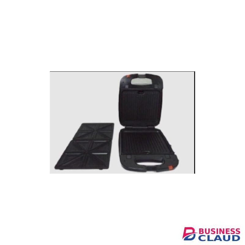 VON VSM421AK Sandwich Maker 4 Slice, 1200W - Black (1YR WRTY)