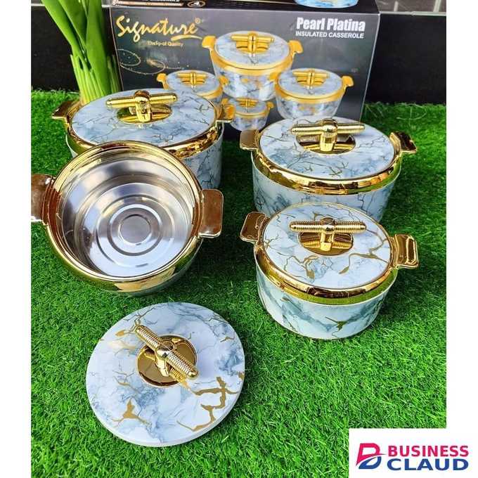 Hot Pot Set Of 4 Pieces Pearl Platina Hotpots 0.7 ltrs 1.0 ltrs 1.7 ltrs 2.5 ltrs