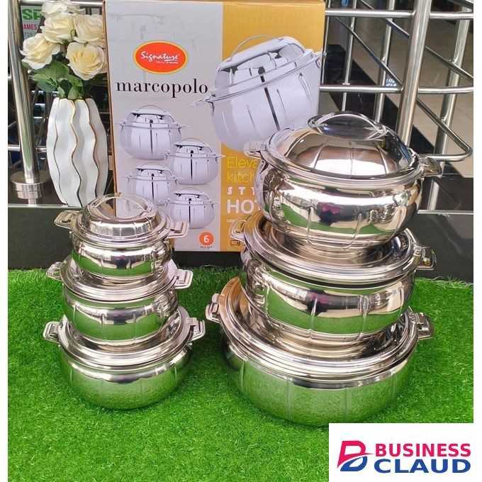 Signature Marcopolo 6-Piece Stainless Steel Hotpot Set – 1000ml to 10000ml