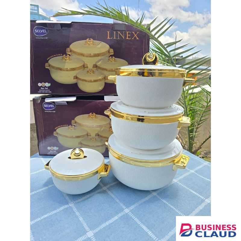 hotpot set, insulated serveware, premium gold hotpots