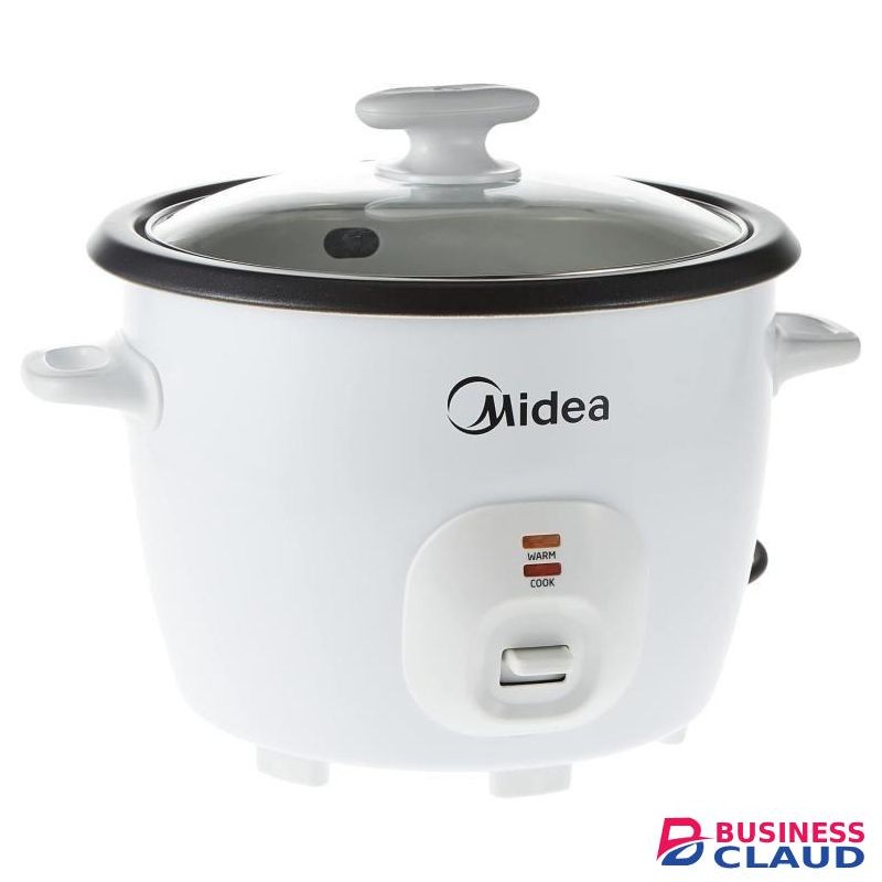 Midea 4.5L Rice Cooker with Glass Lid - White