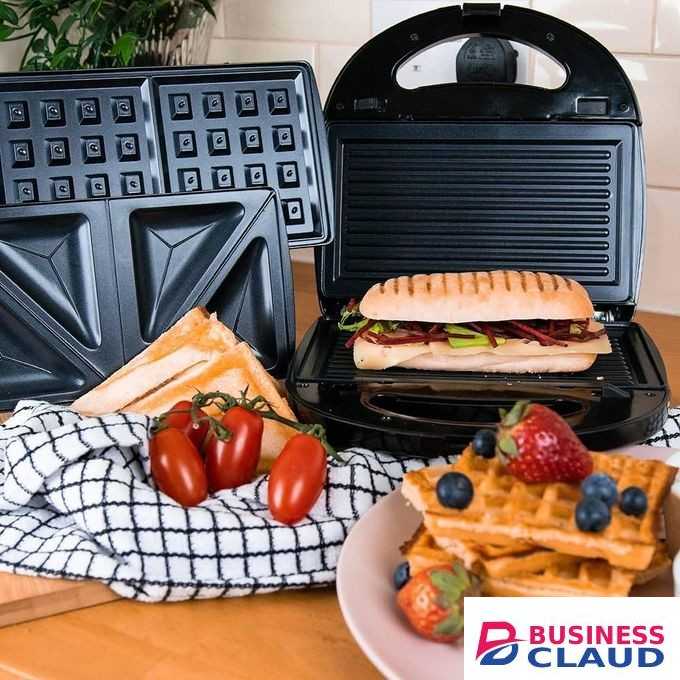 Sokany 3 in 1 sandwich maker with Non-Stick Coating Interchangeable Plates for Sandwich,Waffle Panini Press and grill/
