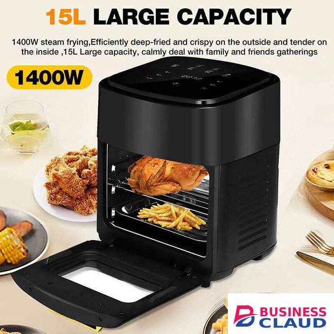 SILVER CREST 15L Air Fryer Oven Low Fat Less Oil Non-stick Rapid Healthy Cooking Foods 1400W