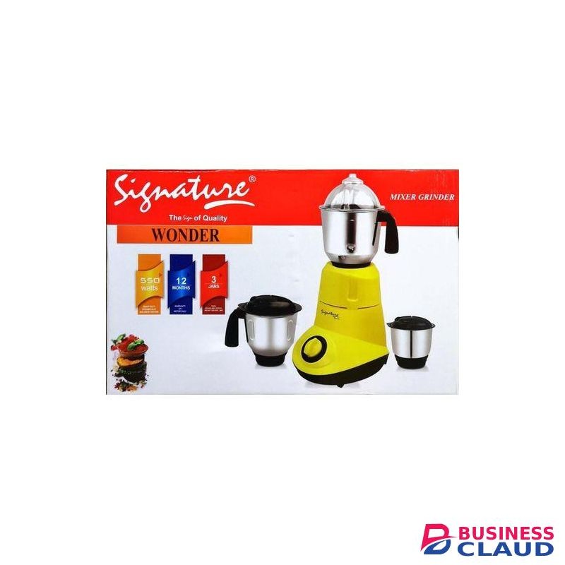 Signature 3in1 Wonder Mixer Grinder 550W Stainless Steel 3 Jars