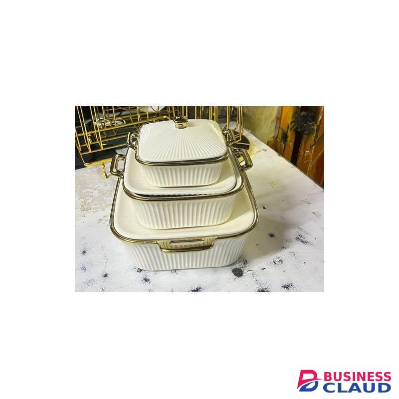 Ceramic 3pc soup pot