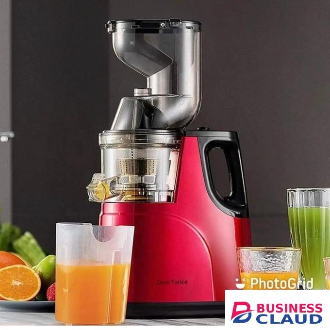 Slow Juicer for Fruits and Vegetables, 150W Silent Masticating Juice Extractor, Large Feed Chute, Juice & Pulp Containers Included, Easy to Clean