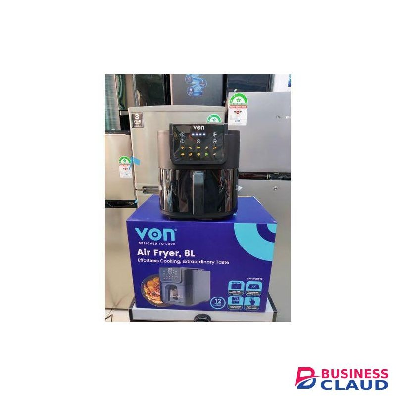 VON VAF080DSTK Slim Digital Air Fryer – 8 Litres