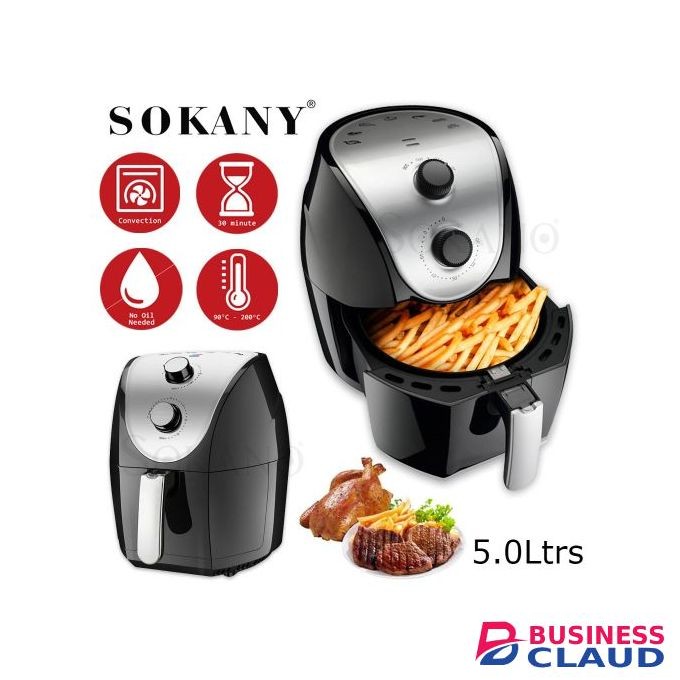 Sokany 5.0Ltrs Oil Free Frying Double Pot Healthy Air Fryer