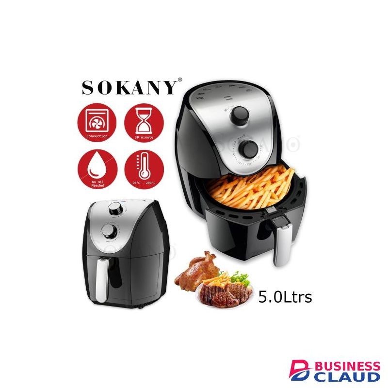 Sokany 5.0Ltrs Oil Free Frying Double Pot Healthy Air Fryer