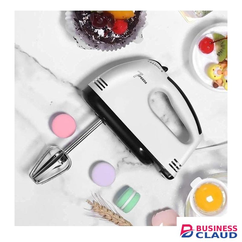 Scarlet Hand Mixer Easy Mix - 7 Speed Handheld Processor Powerful 260 Watt Motor Electric Scarlett Beater 260 Watt 7 Speed Electric Portable Hand Mixer