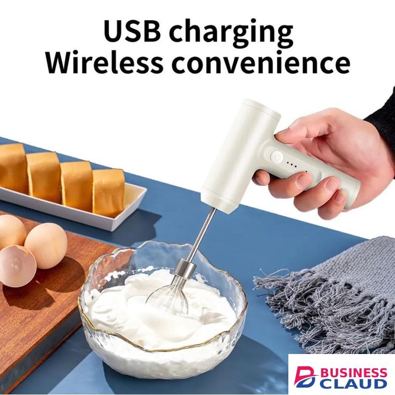 Hand Mixer, Portable Electric Cordless Handheld Mixer, 3-speed Usb Rechargeable