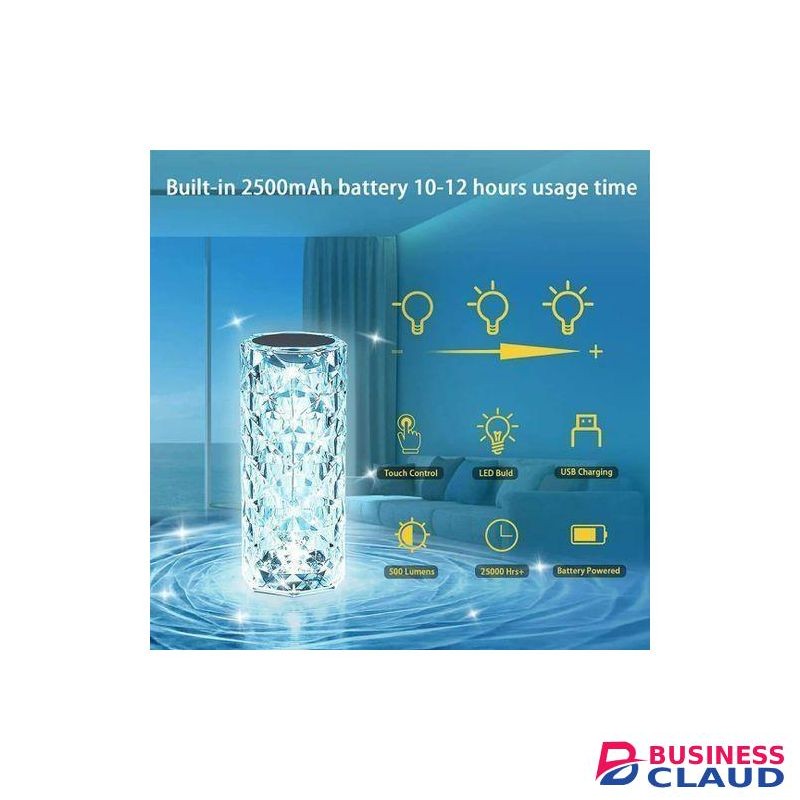 Touch LED crystal table lamp Rose Light projector 16 colors Atmosphere light