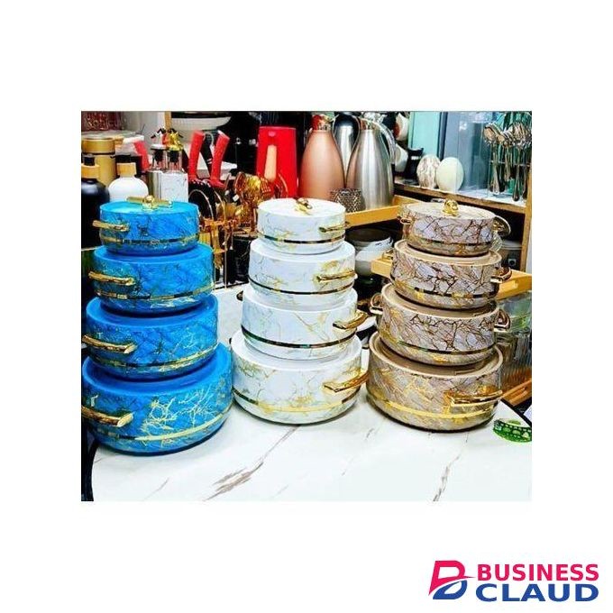 Turkish 4pcs of Insulated Hotpots Serving Dishes Hot Pot Serveware Set - 1.0lts ,1.5lits ,2.5lts ,3.5lts