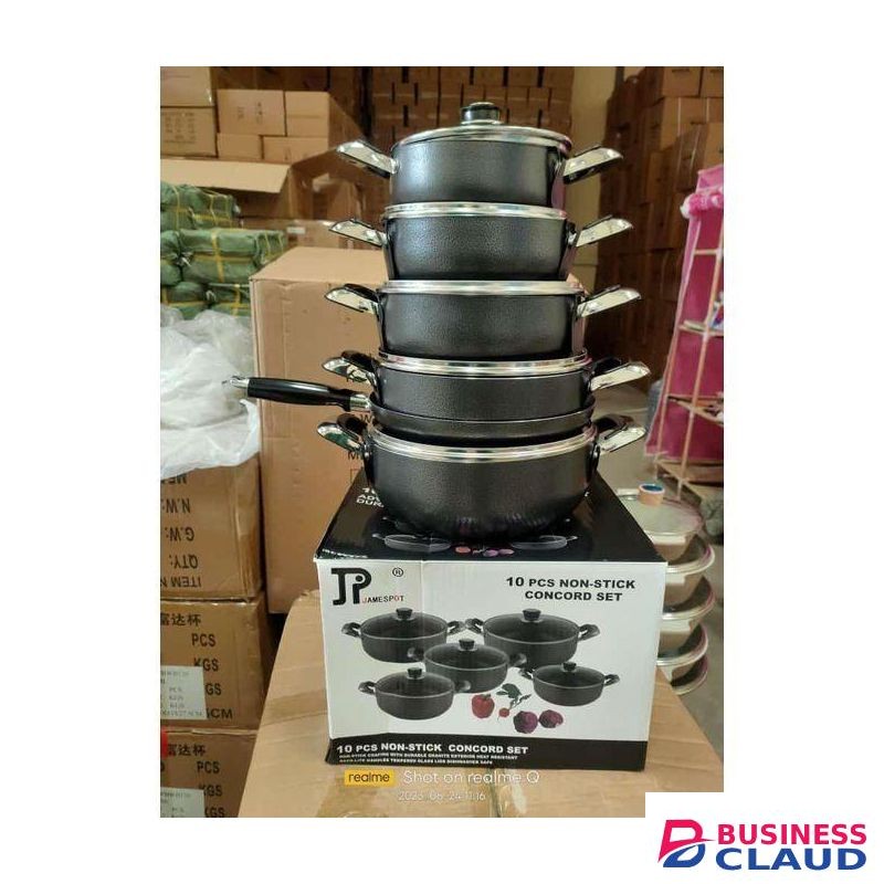 Jamespot Black Cookware Set 10 pieces