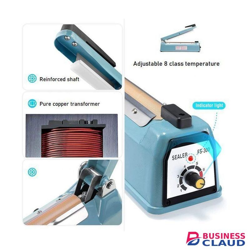 Impulse Metallic Heat Sealer, 300 MM/ 30CM - Plastic Paper Bag Film, food bag Sealing Machine
