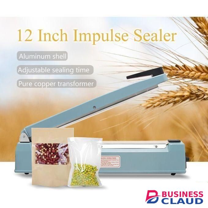 Impulse Metallic Heat Sealer, 300 MM/ 30CM - Plastic Paper Bag Film, food bag Sealing Machine