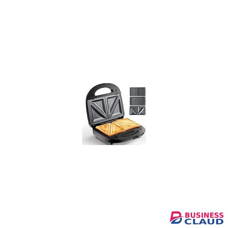 RAF 850W 3 in 1 Sandwich Maker,Waffle Maker with Removable Non-Stick Plates,Grill with Double-Sided Heating,
