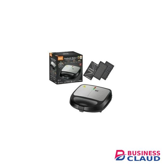 RAF 850W 3 in 1 Sandwich Maker,Waffle Maker with Removable Non-Stick Plates,Grill with Double-Sided Heating,