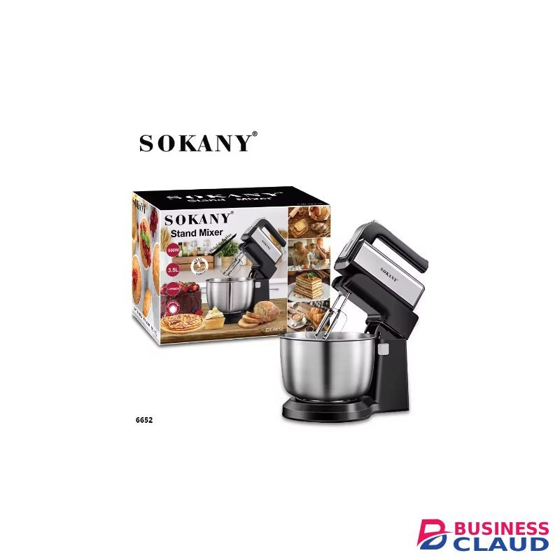 Sokany Easy to clean Electric Stand Mixer 5-Speed, Turbo Mode, 3.5L SS Bowl,