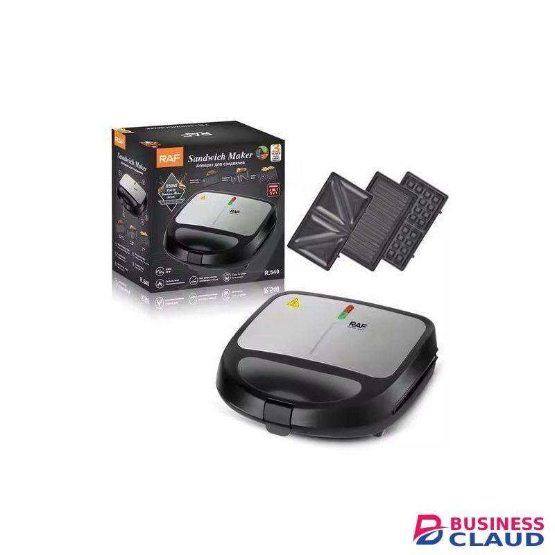 RAF 850W Sandwich Maker Panini Press: Waffle Maker With Removable Plates, 3 In 1 Sandwich Maker Press With Non-Stick Plates, Indicator Lights & Cool Touch Handle,