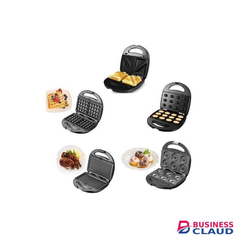 Sokany 5-in-1 quality Electric Sandwich & Waffle Maker with Removable Nonstick Plates, 7500W Multi-Function Breakfast Machine for Sandwiches, Waffles, Donuts, Panini, and Grilled Snacks