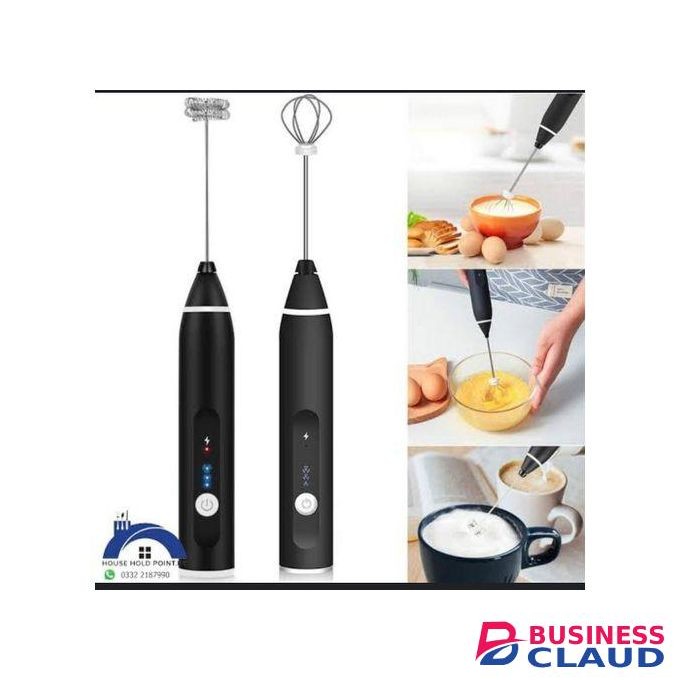 Wireless Electric Milk Frother Whisk Egg Beater USB Rechargeable Handheld Coffee Blender Milk Shaker Mixer Foamer 2 in 1
