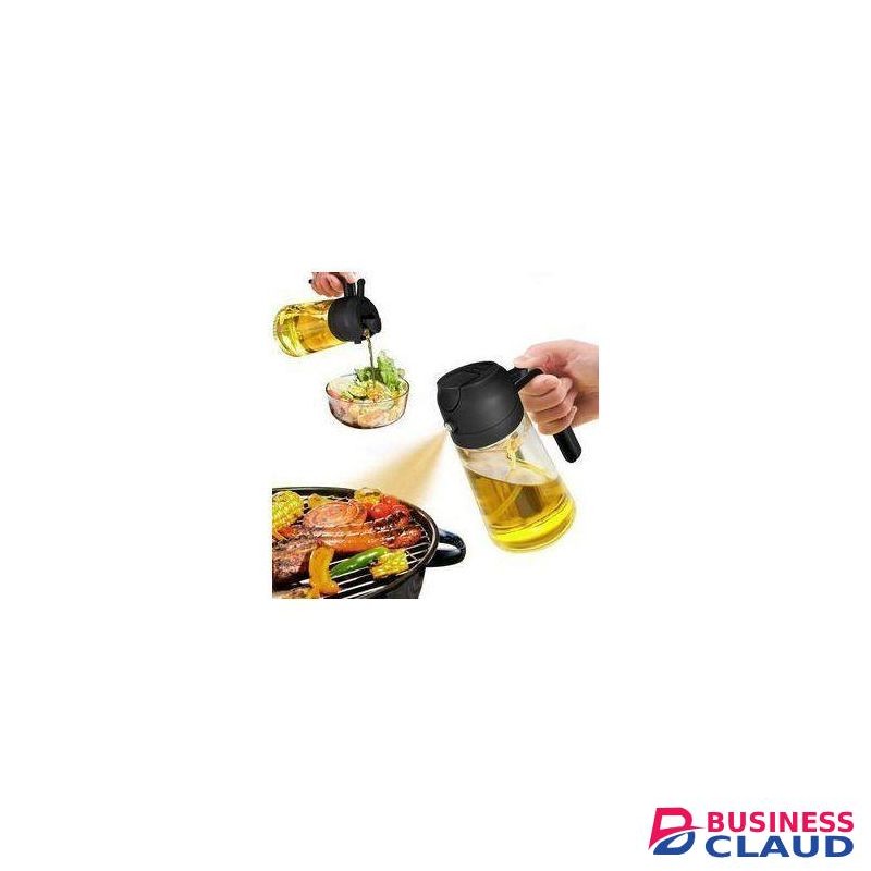 2-in-1 Oil & Vinegar Sprayer Dispenser – Glass Cooking Oil Spray Bottle
