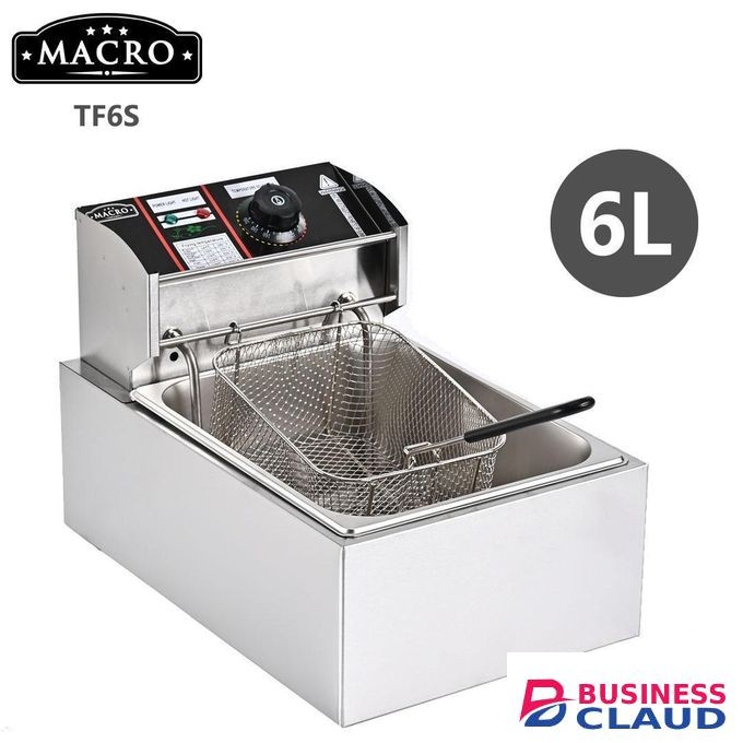 Macro TF6S 6L Single Deep Fryer – Stainless Steel Electric Fryer for Home & Commercial Use