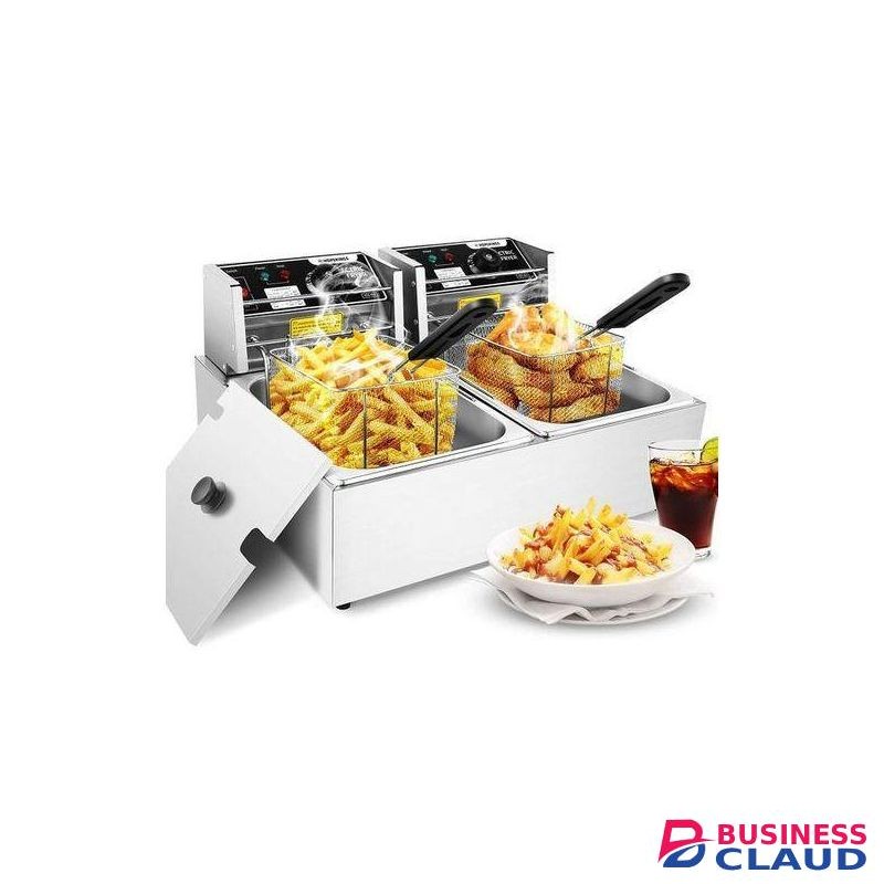WNGREAT Double Electric Chips Deep Fryer 6+6L