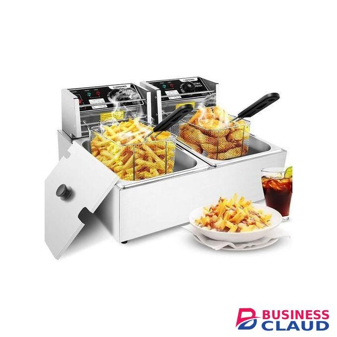 WNGREAT Double Electric Chips Deep Fryer 6+6L