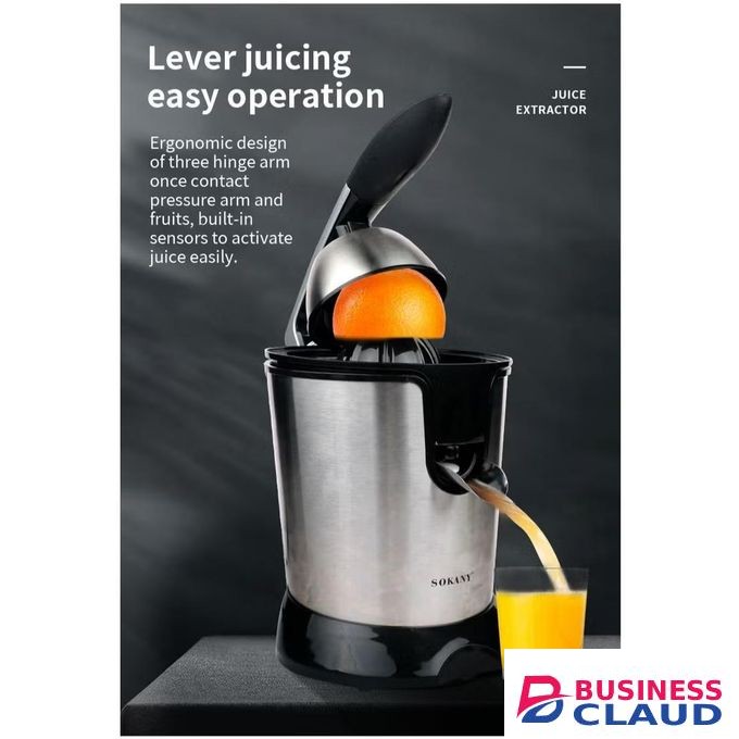 Sokany Electric Orange Juicer Squeezer, Stainless Steel Citrus Juicer Machine, Duty Countertop Squeezer for Orange Lime Grapefruit Lemon Juice,