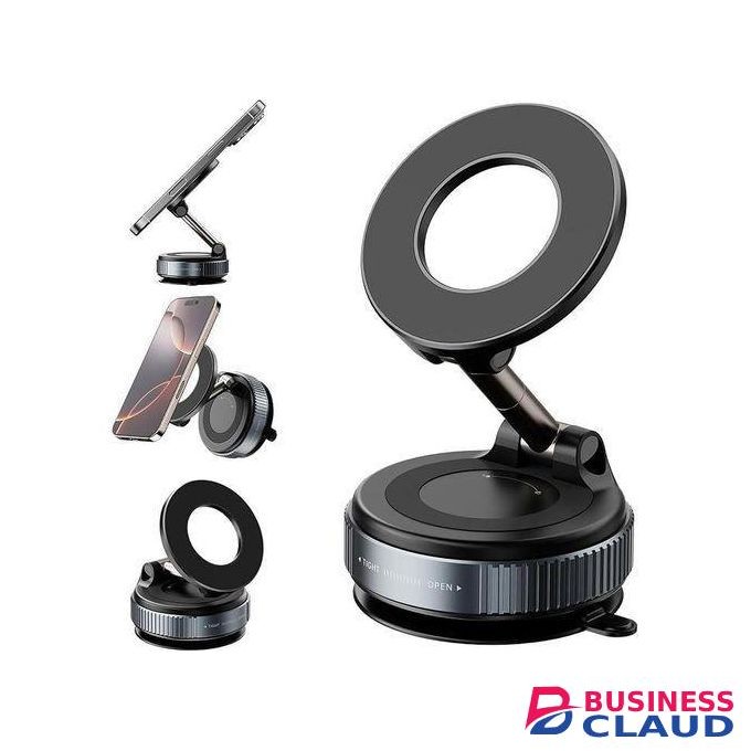 360° Adjustable Vacuum Magnetic Suction Cup Mobile Phone Holder Suitable for Car/Gym/Mirror/Smooth Surface Hands-free Suction