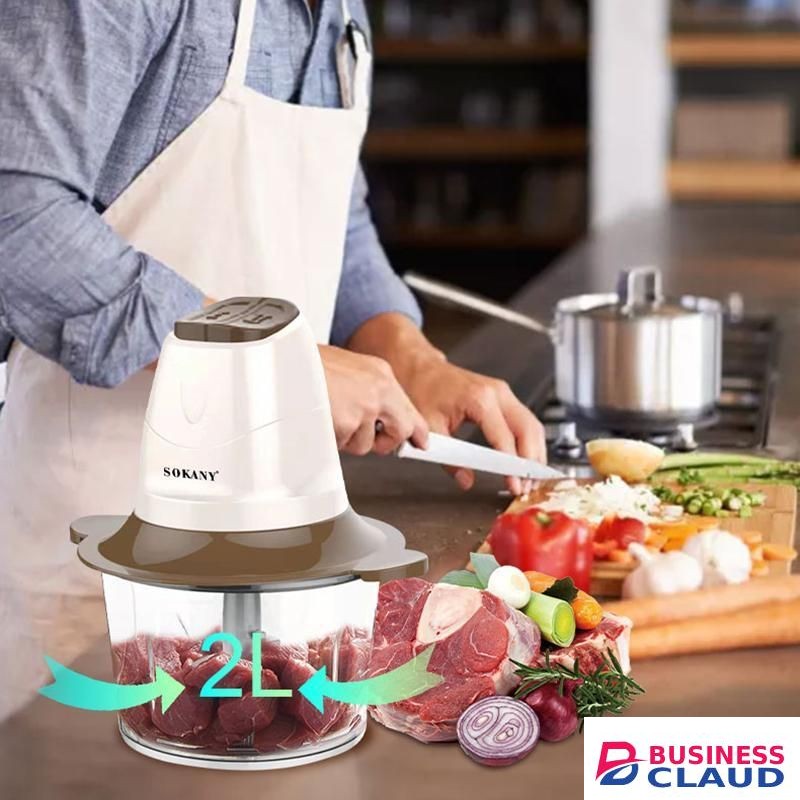 Sokany Electric Meat Grinder ,Food Processor and chopper 2.0L Meat Blender Food Chopper for Meat ,Safe Meat Grinder, Food Processor for meat ,Meat Mincer with Stainless Steel 4 Blades