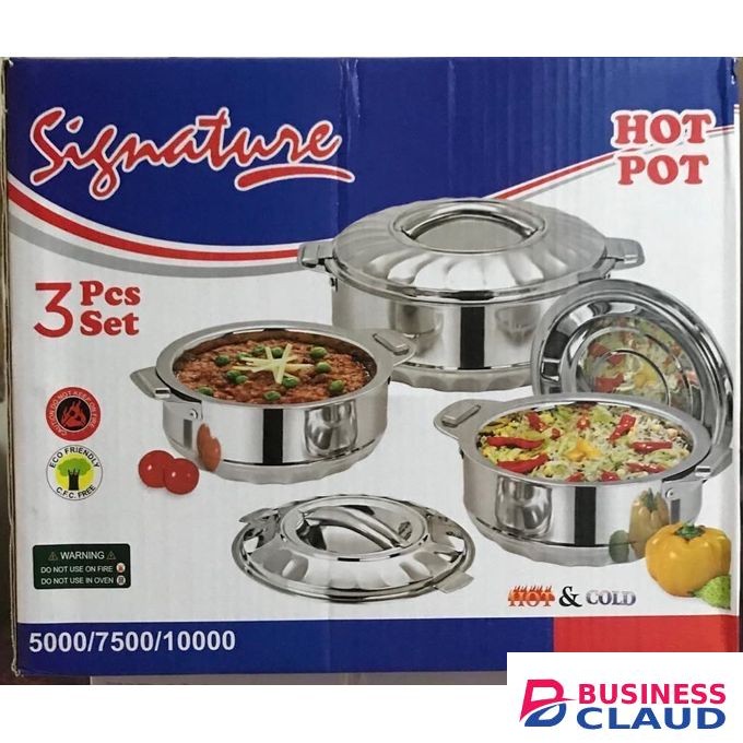 Signature Junior Jumbo 3-Piece Stainless Steel Hotpot Set – 5000ml to 10000ml