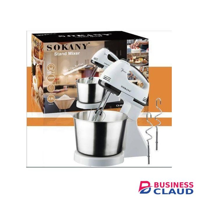 Sokany 2L Electric Hand Mixer With A Bowl &hooks For Dough Egg Cake