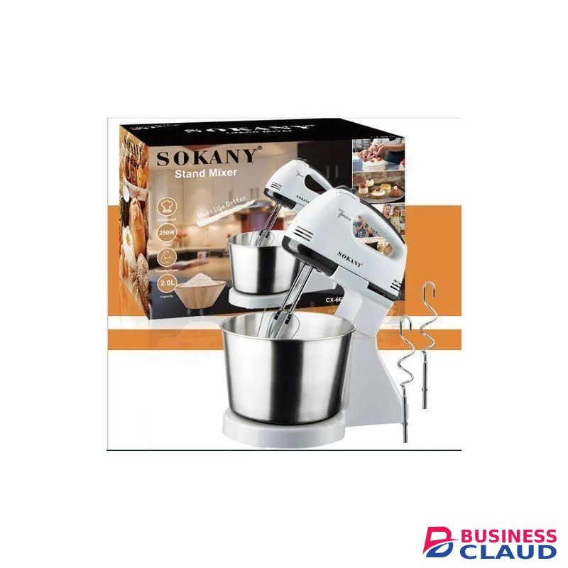 Sokany 2L Electric Hand Mixer With A Bowl &hooks For Dough Egg Cake