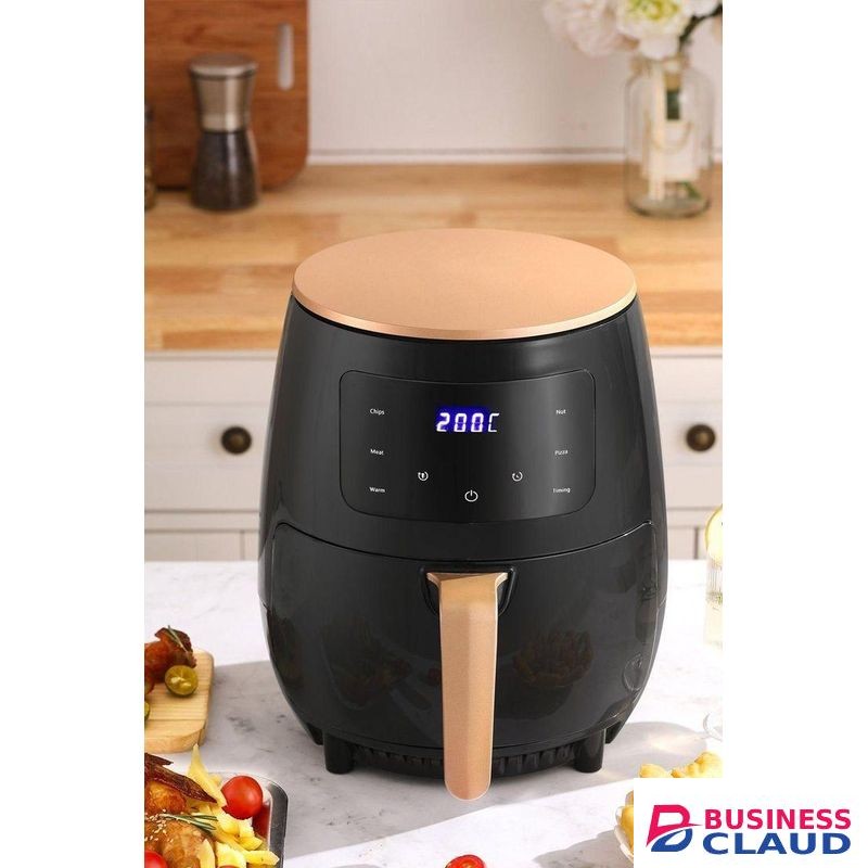SILVER CREST Air Fryer Digital touch Multifunction Non-Stick bucket & Temperature Control. Ideal for Frying, Grill, Roast, Bake & Toast. Vegetables, French Fries. 6L Capacity Black 2400 watts.