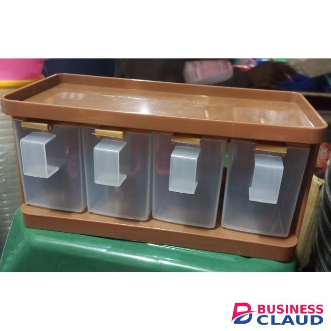 Pretty Neat Space-Saving Plastic Masala & Spices Storage Rack