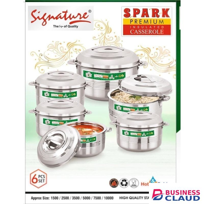 Signature Spark 6-Piece Stainless Steel Hotpot Set – 1500ml to 10000ml