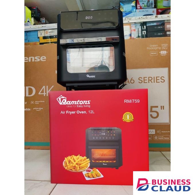 Digital Air Fryer Oven with Transparent Door – 12L Capacity, Multi-Function Cooking Appliance