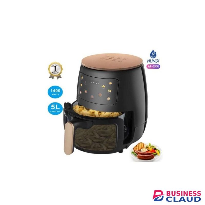 Nunix MULTIFUCTIONAL AIR FRIER 5L REMOVABLE FRY BASKET Extra Large Capacity Healthier Oil Free Air fryer, Fries Maker.