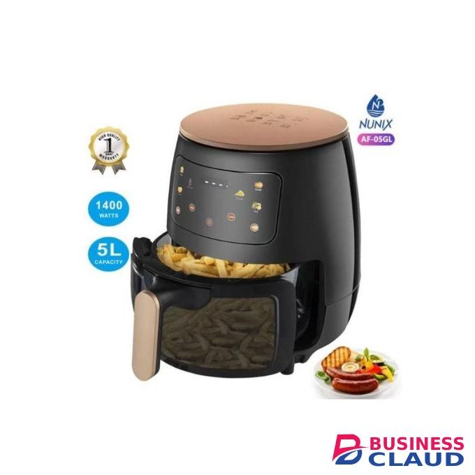 Nunix MULTIFUCTIONAL AIR FRIER 5L REMOVABLE FRY BASKET Extra Large Capacity Healthier Oil Free Air fryer, Fries Maker.