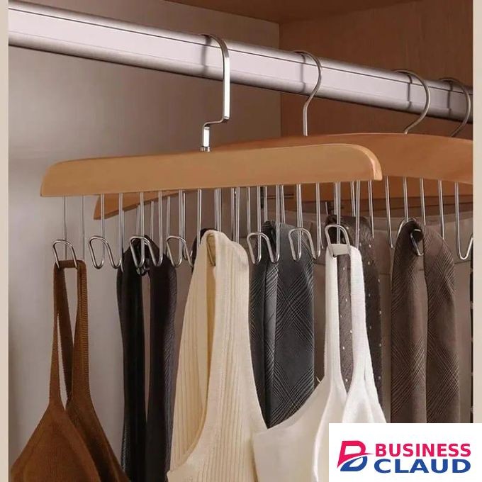 Wooden plank 8 hook hanger